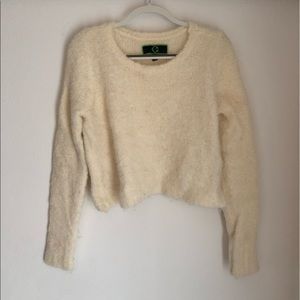 C. Wonder Cropped Cream Sweater